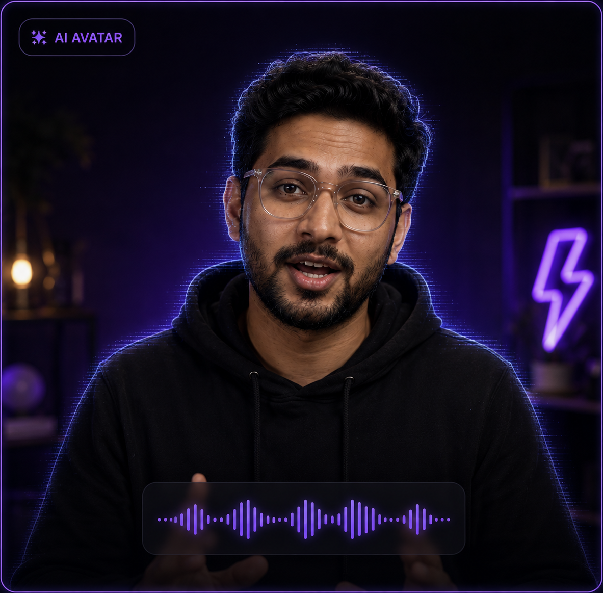 AI-generated talking avatar with cloned voice — ViStudioAI Studio